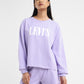 Women's Brand Logo Lilac Crew Neck Sweatshirt