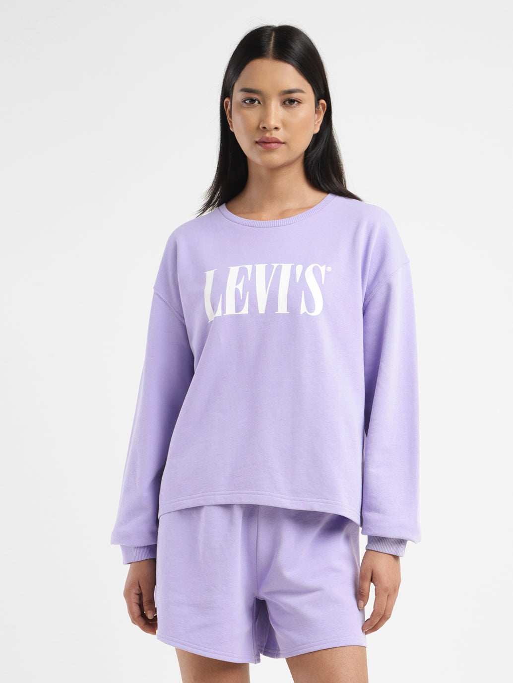 Lilac crew store neck sweatshirt