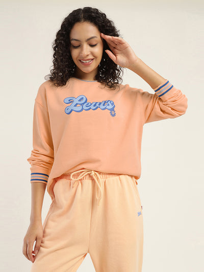 Women's Solid Crew Neck Sweatshirt