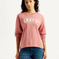 Women's Brand Logo Crew Neck Sweatshirt - Front View