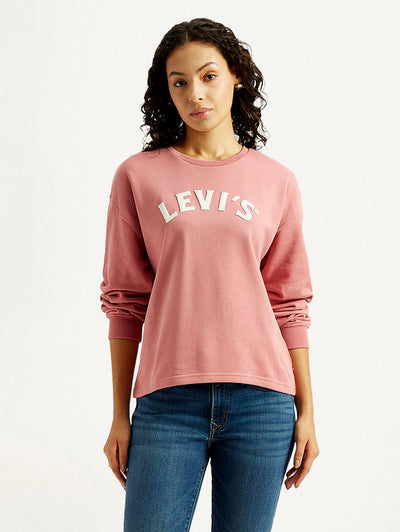 Women's Brand Logo Crew Neck Sweatshirt