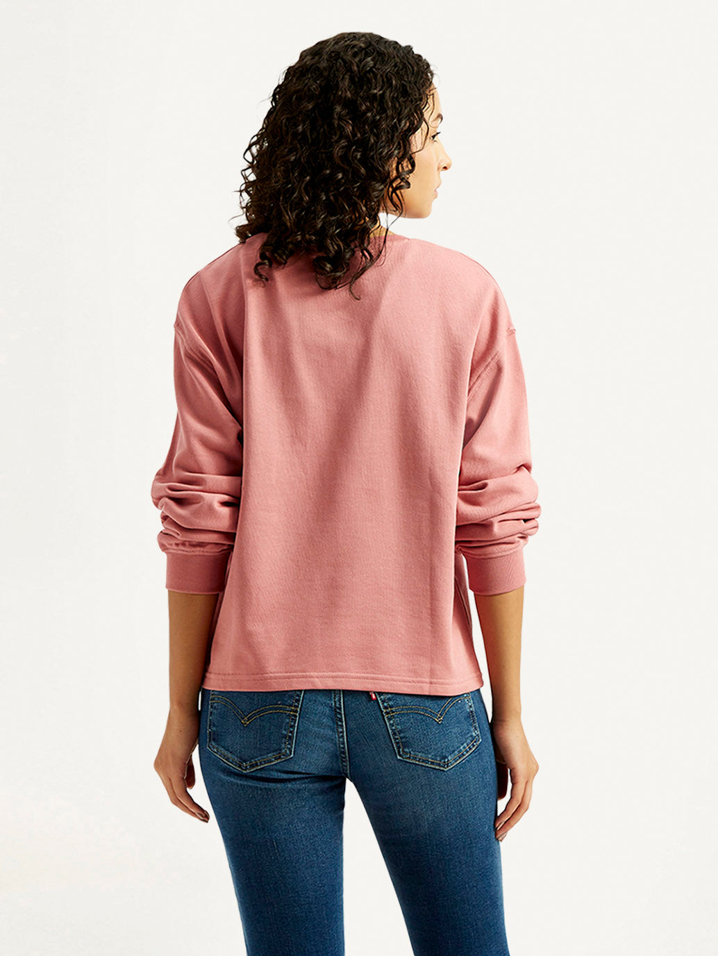 Women's Brand Logo Crew Neck Sweatshirt - Back View