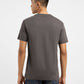 Men's Graphic Print Crew Neck T-shirt Grey