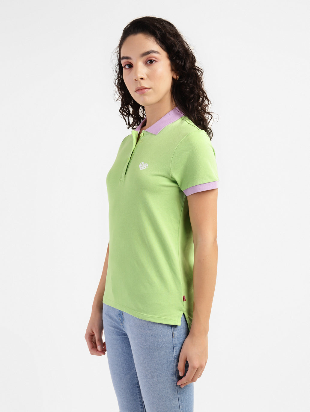 Women's Solid Polo T-shirt