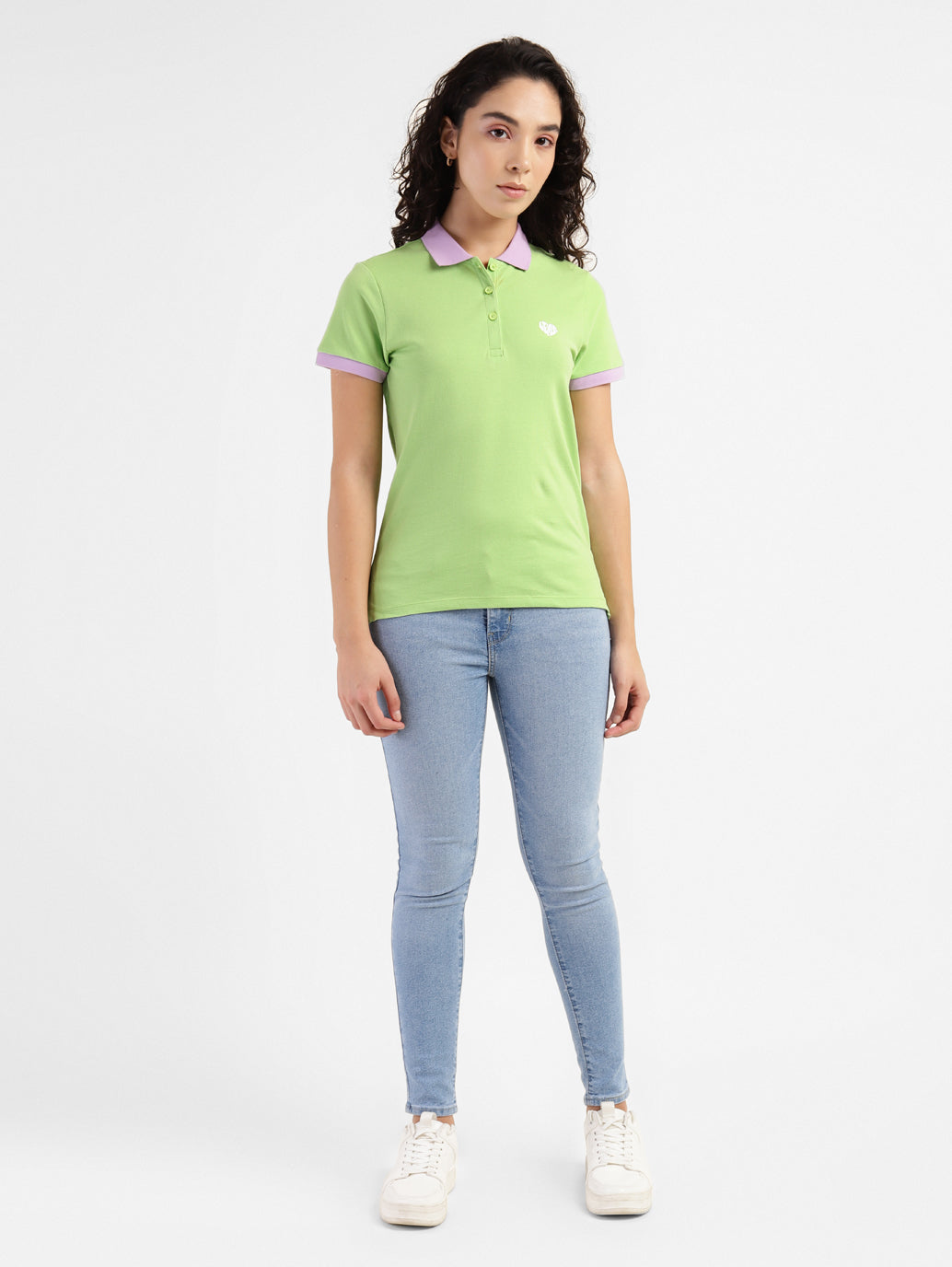 Women's Solid Polo T-shirt