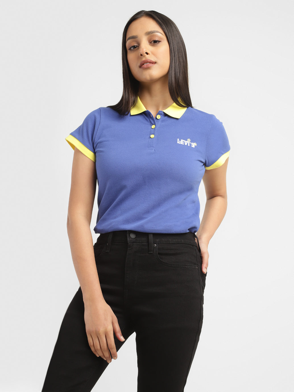 Women's Solid Polo T-shirt