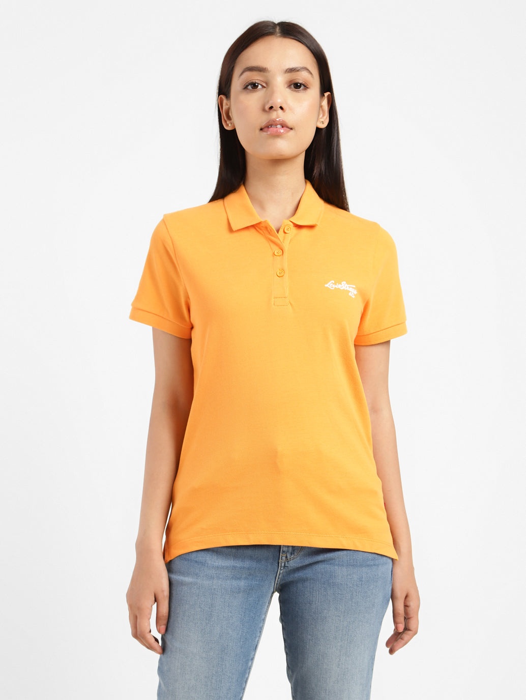 Women's Solid Polo T-shirt
