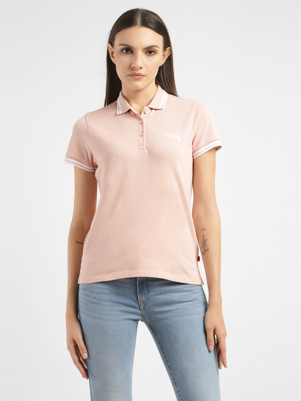 Women's Solid Polo T-shirt