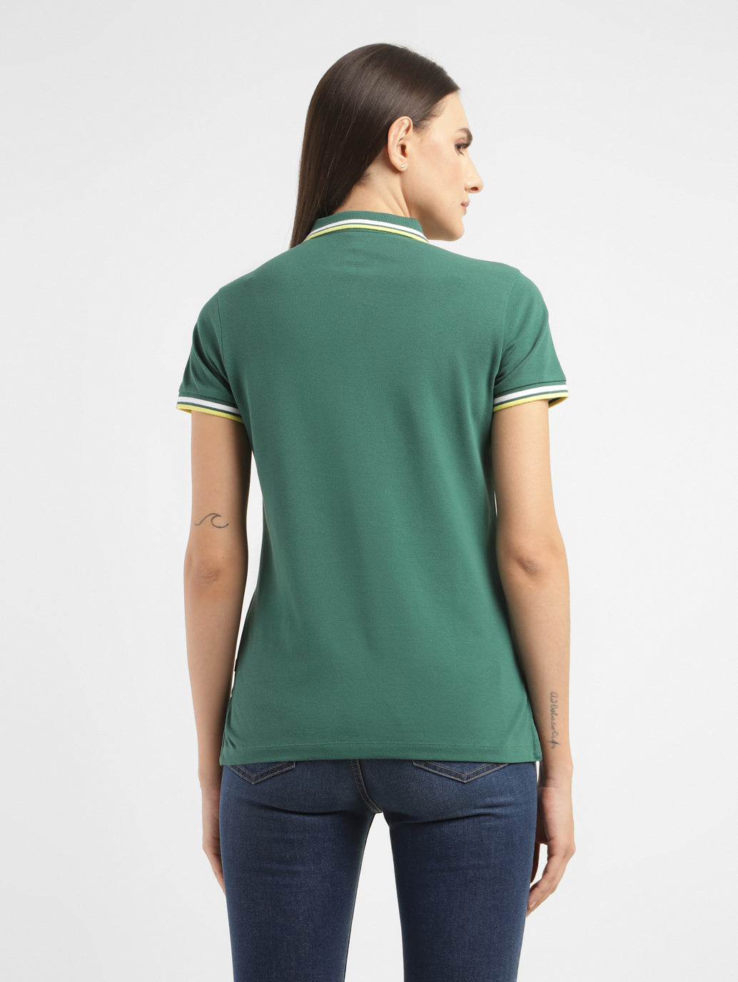 Women's Solid Polo T-shirt