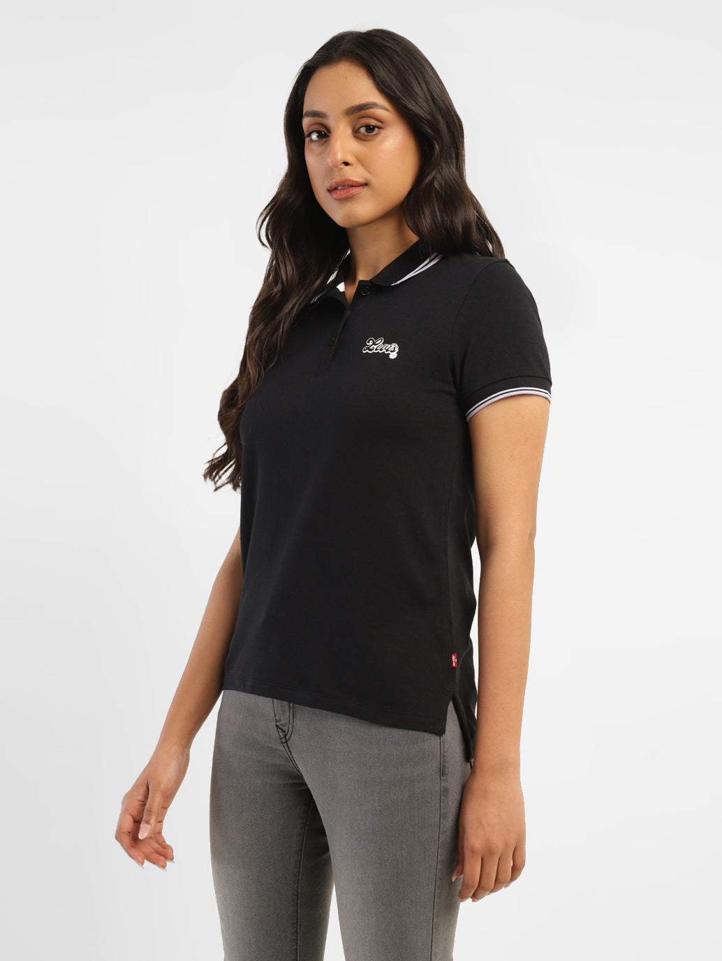 Women's Solid Polo T-shirt