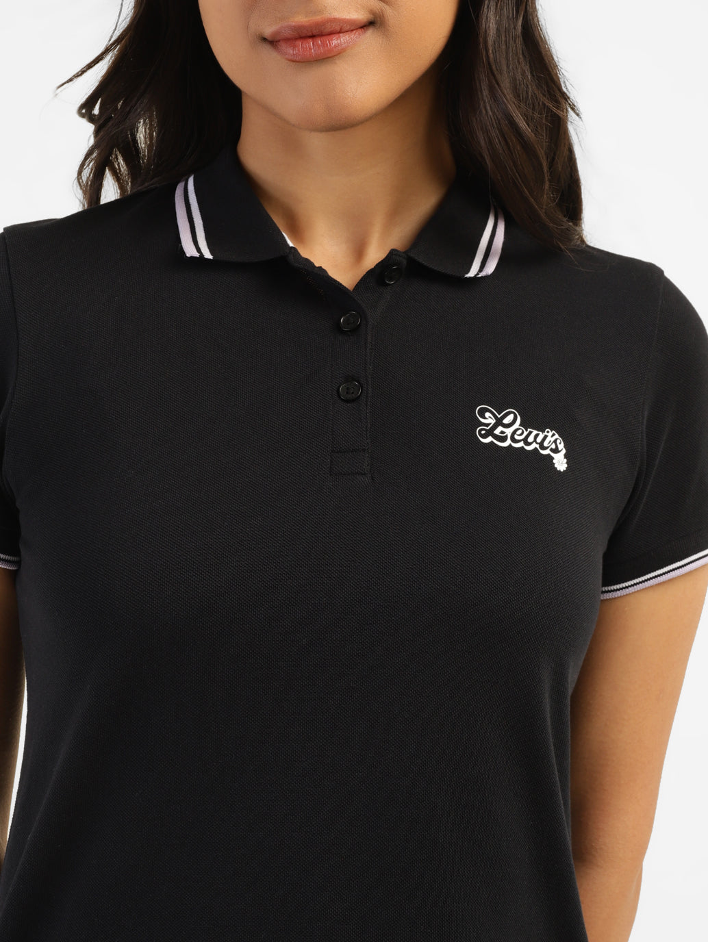 Women's Solid Polo T-shirt