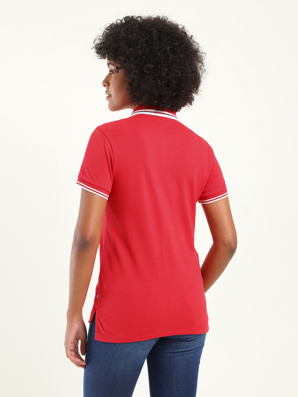 Women's Solid Polo T-Shirt