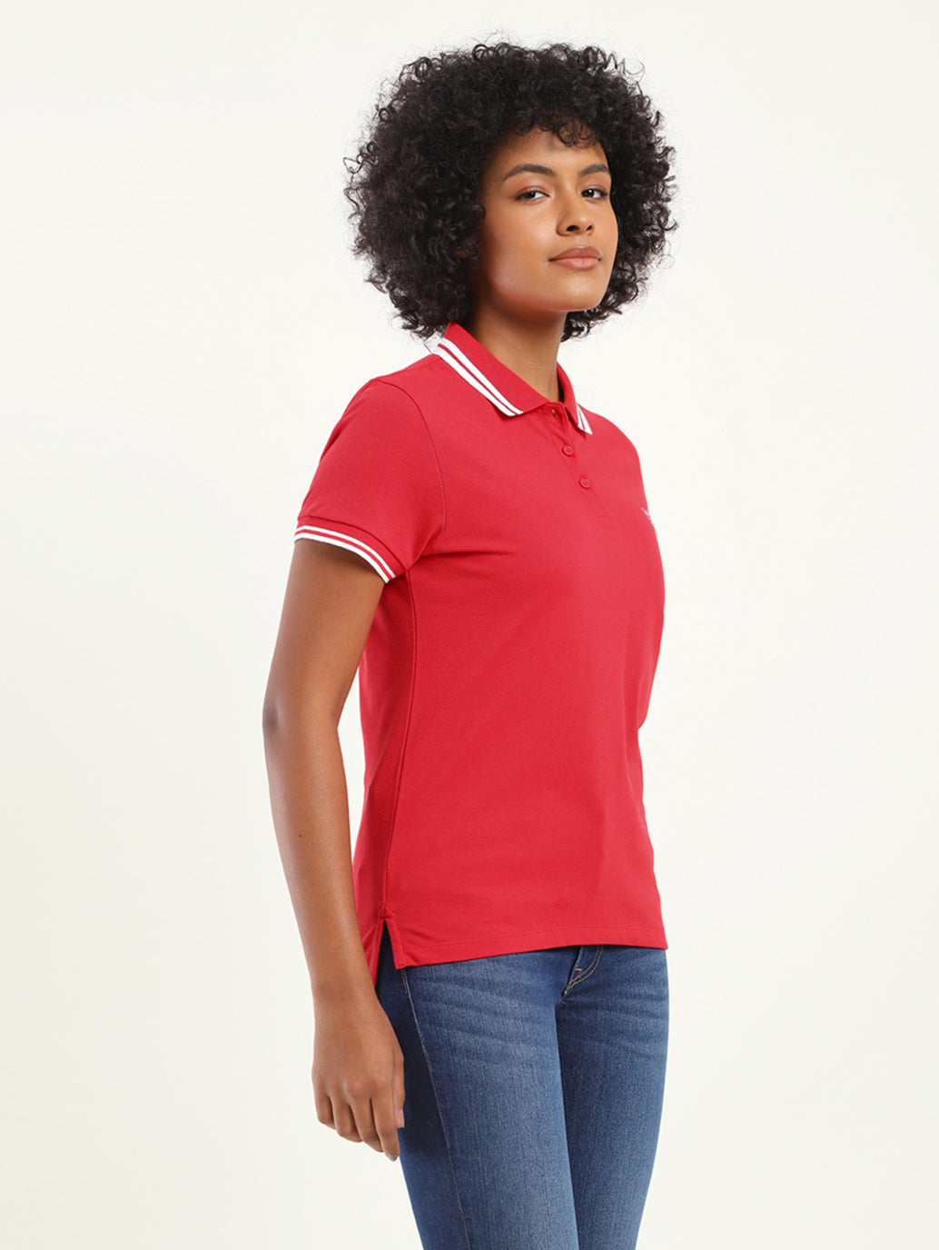 Women's Solid Polo T-Shirt