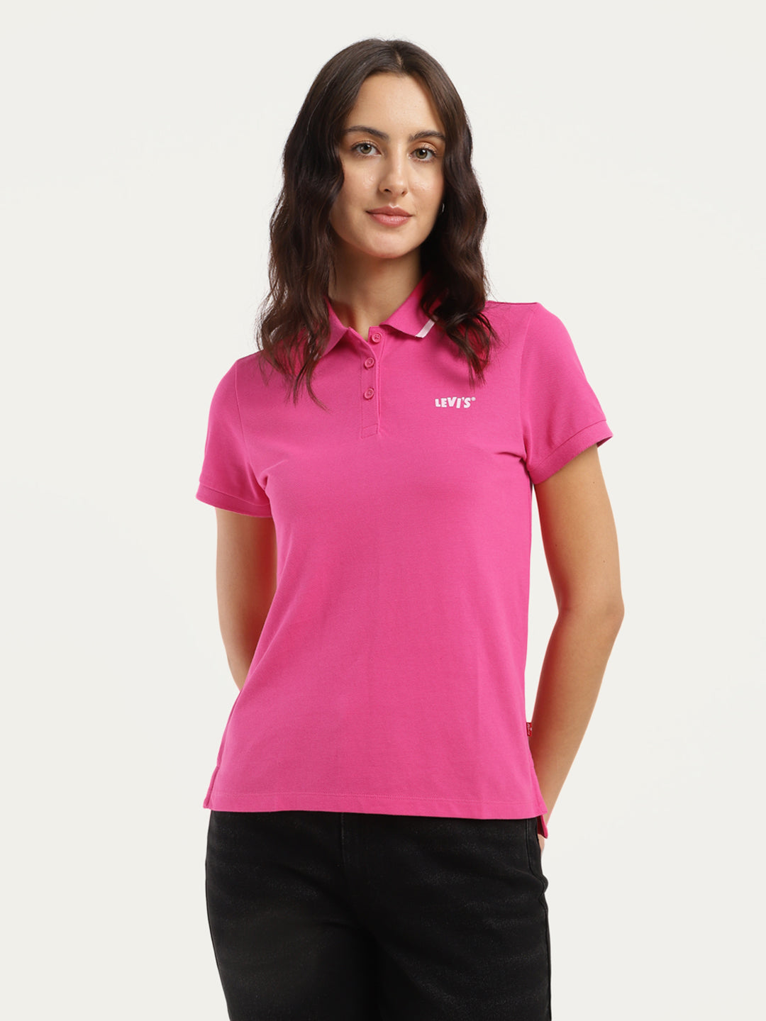 Pink Women's Polo T Shirts On Sale Women's Brand Logo Polo T