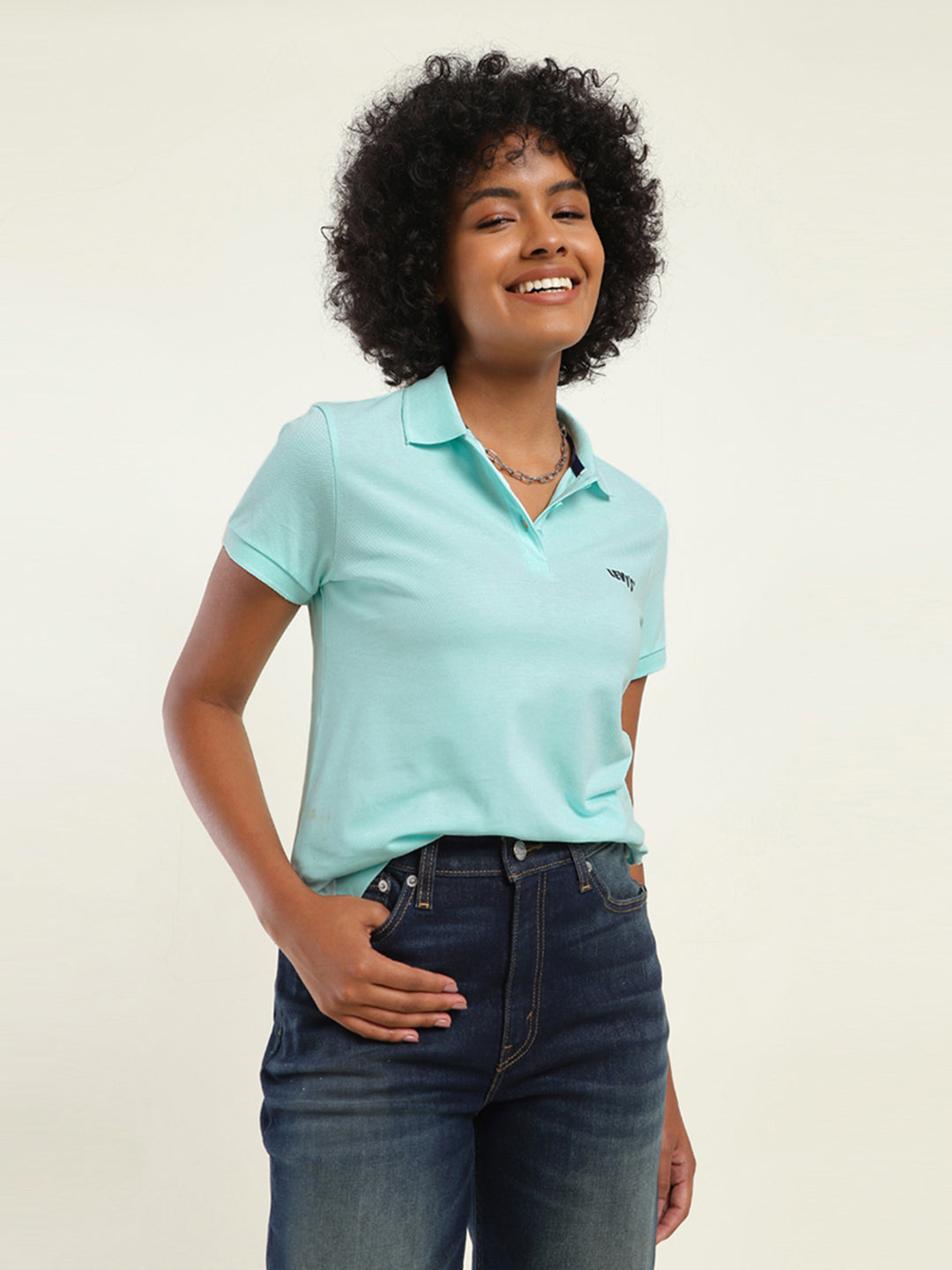 Women's Brand Logo Polo T-Shirt