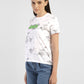 Women's Abstract Print Round Neck T-shirt