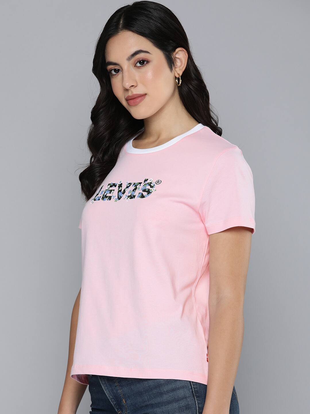 Women's Brand Logo Regular Fit T-shirt