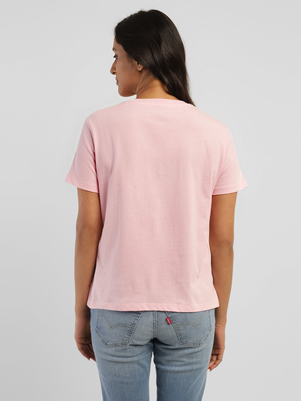 Women's Brand Logo Round Neck T-shirt