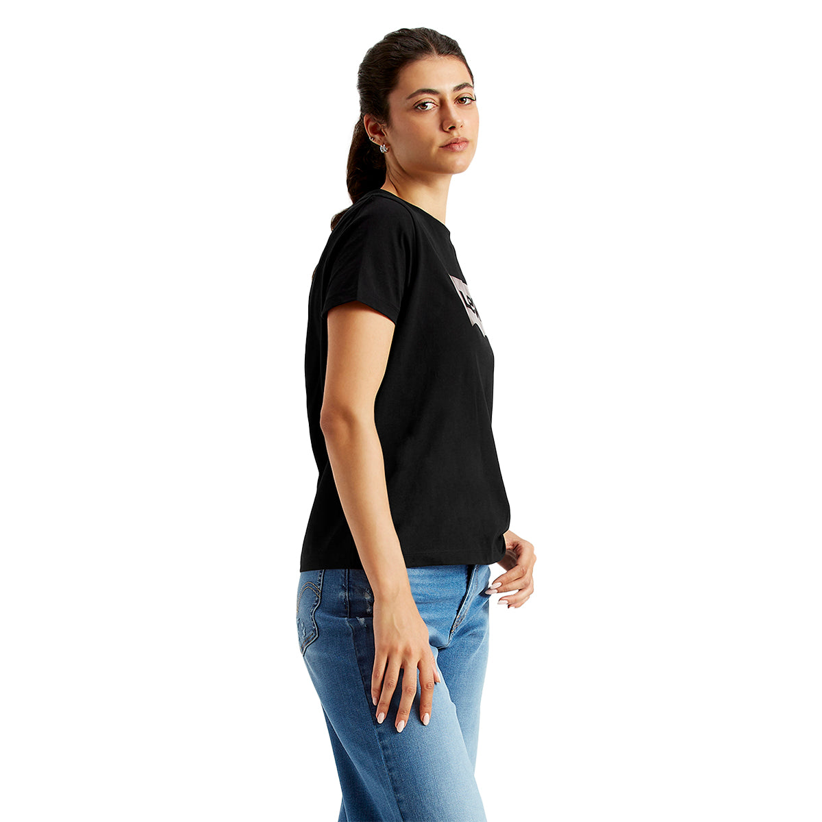 Women's Brand Logo Straight Fit T-Shirt