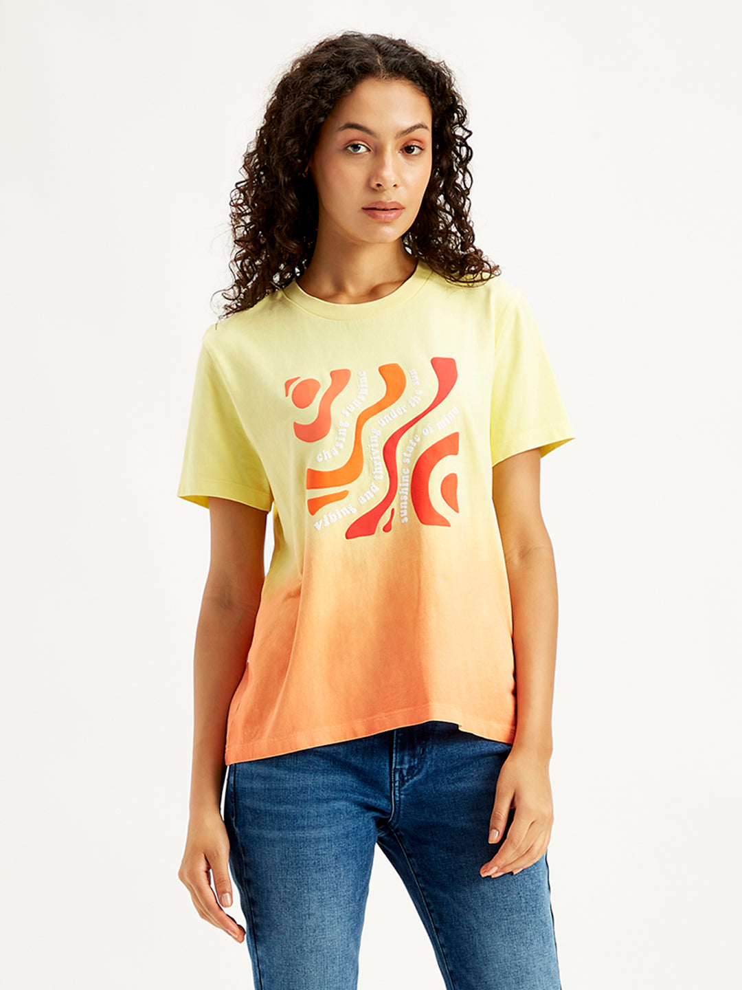 Women's Ombre Regular Fit T-Shirt