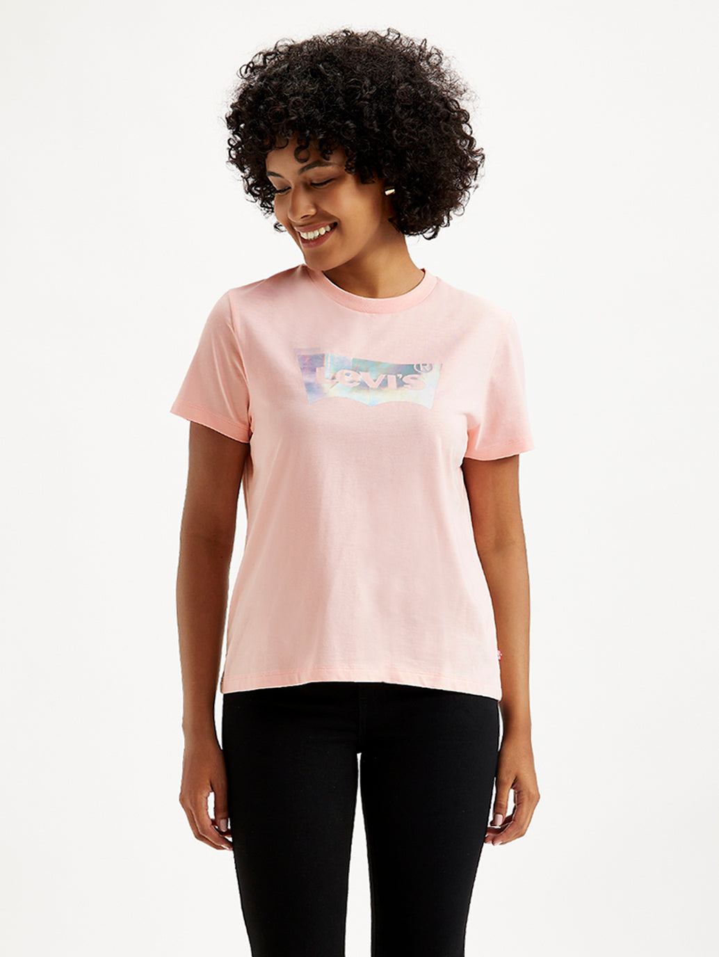 Women's Brand Logo Straight Fit T-Shirt