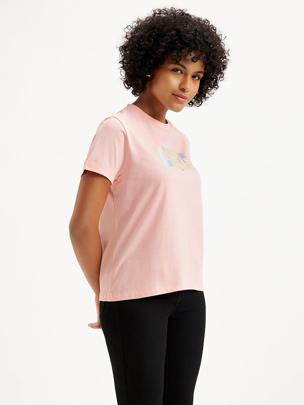 Women's Brand Logo Straight Fit T-Shirt