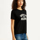 Women's Typographic Print Straight Fit T-Shirt