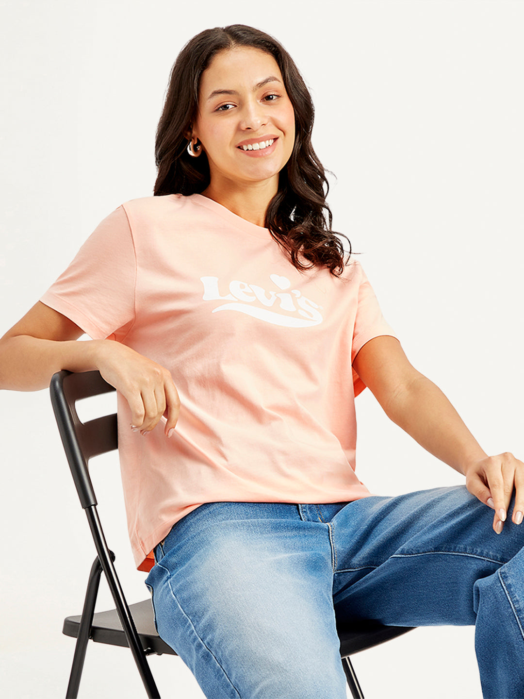 Women's Brand Logo Relaxed Fit T-shirt