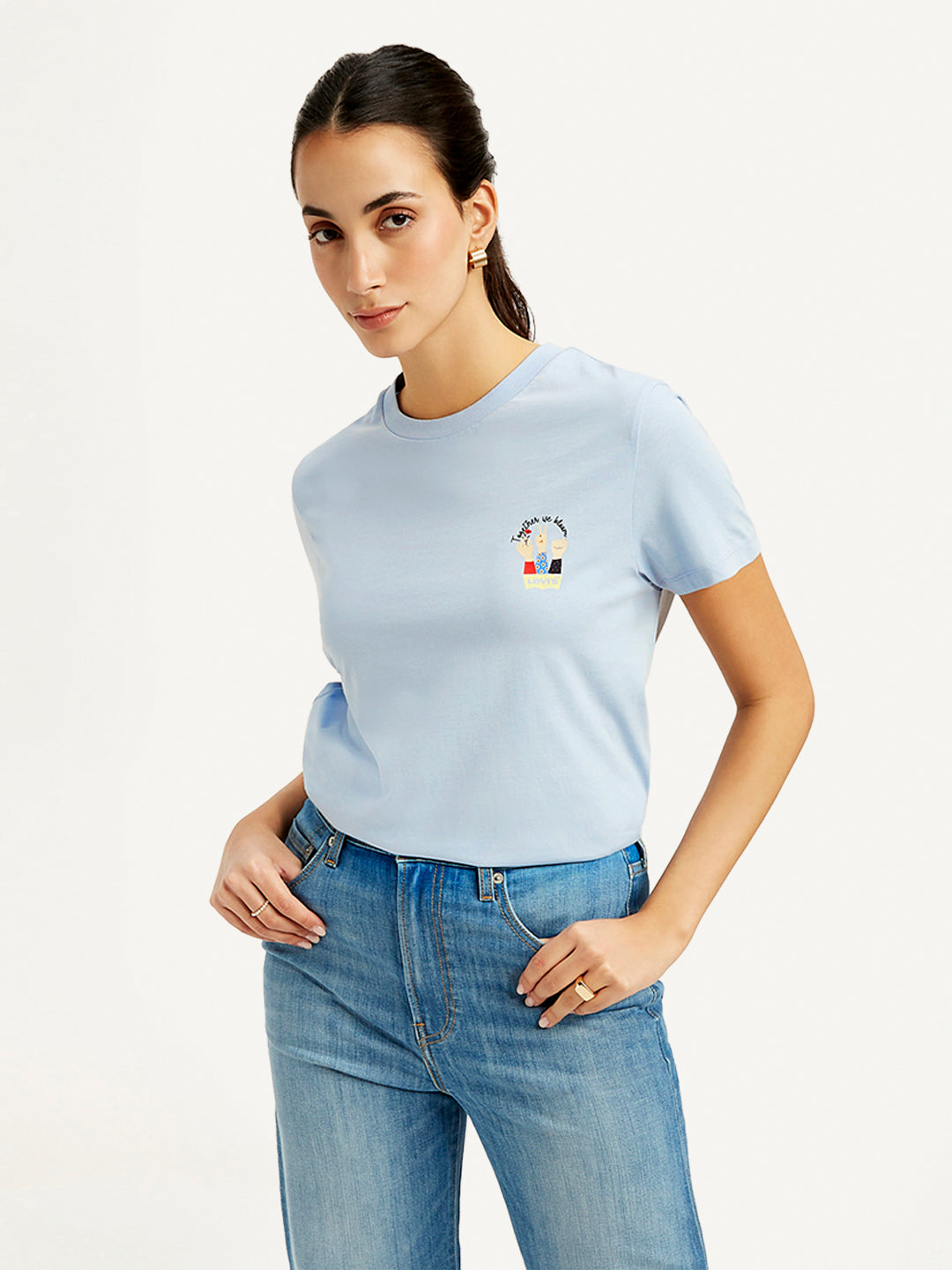 Women's Graphic Print Crew Neck Relaxed Fit T-Shirt