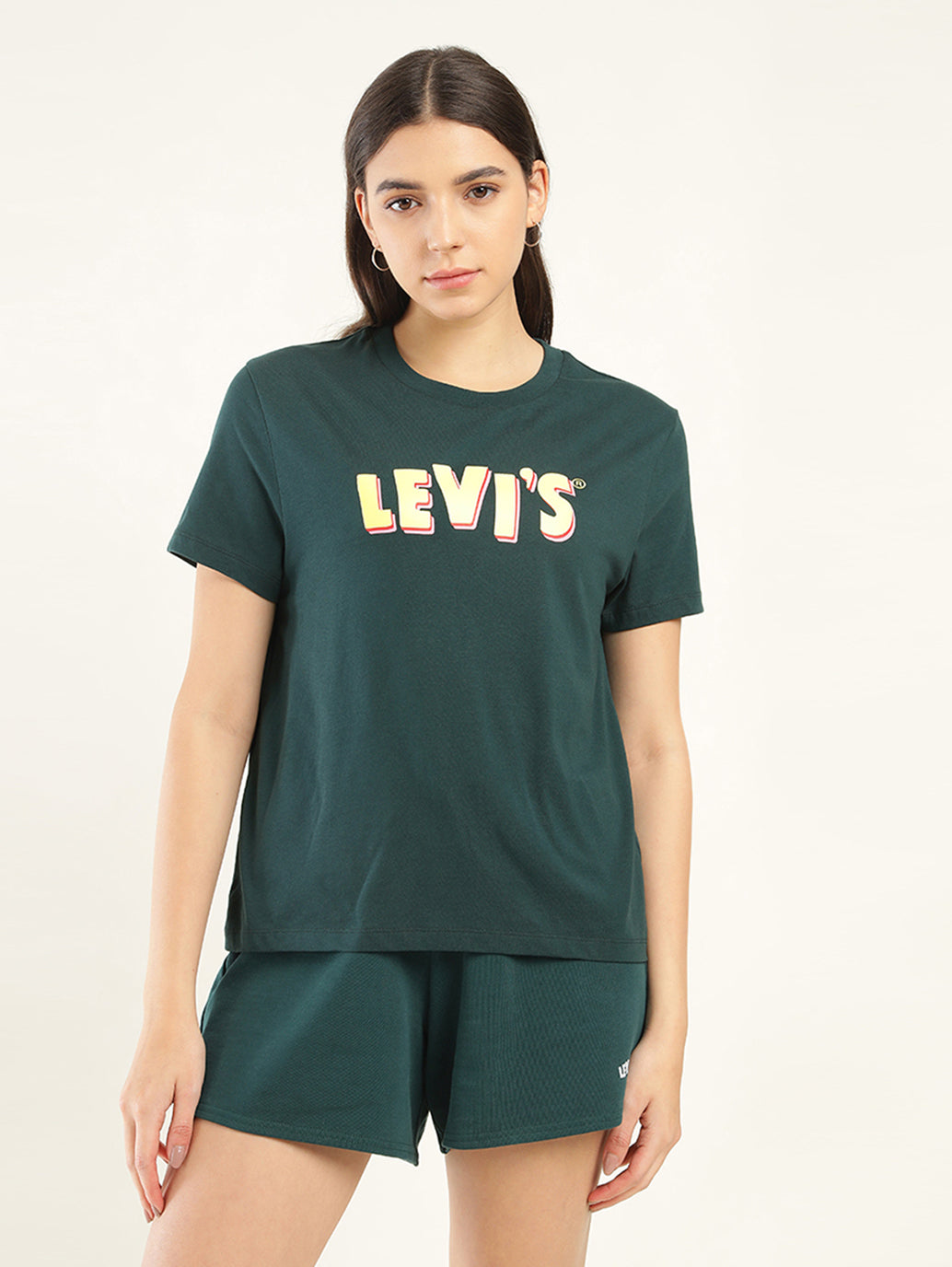Women's Brand Logo Relaxed Fit T-shirt