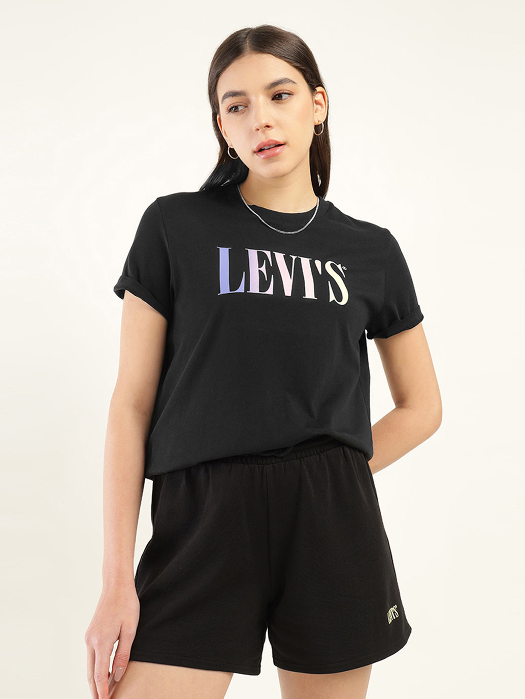 Women's Brand Logo Relaxed Fit T-shirt