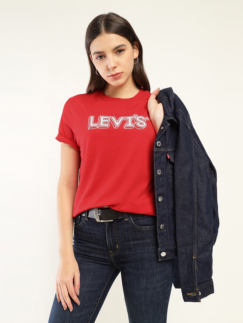Women's Brand Logo Relaxed Fit T-shirt
