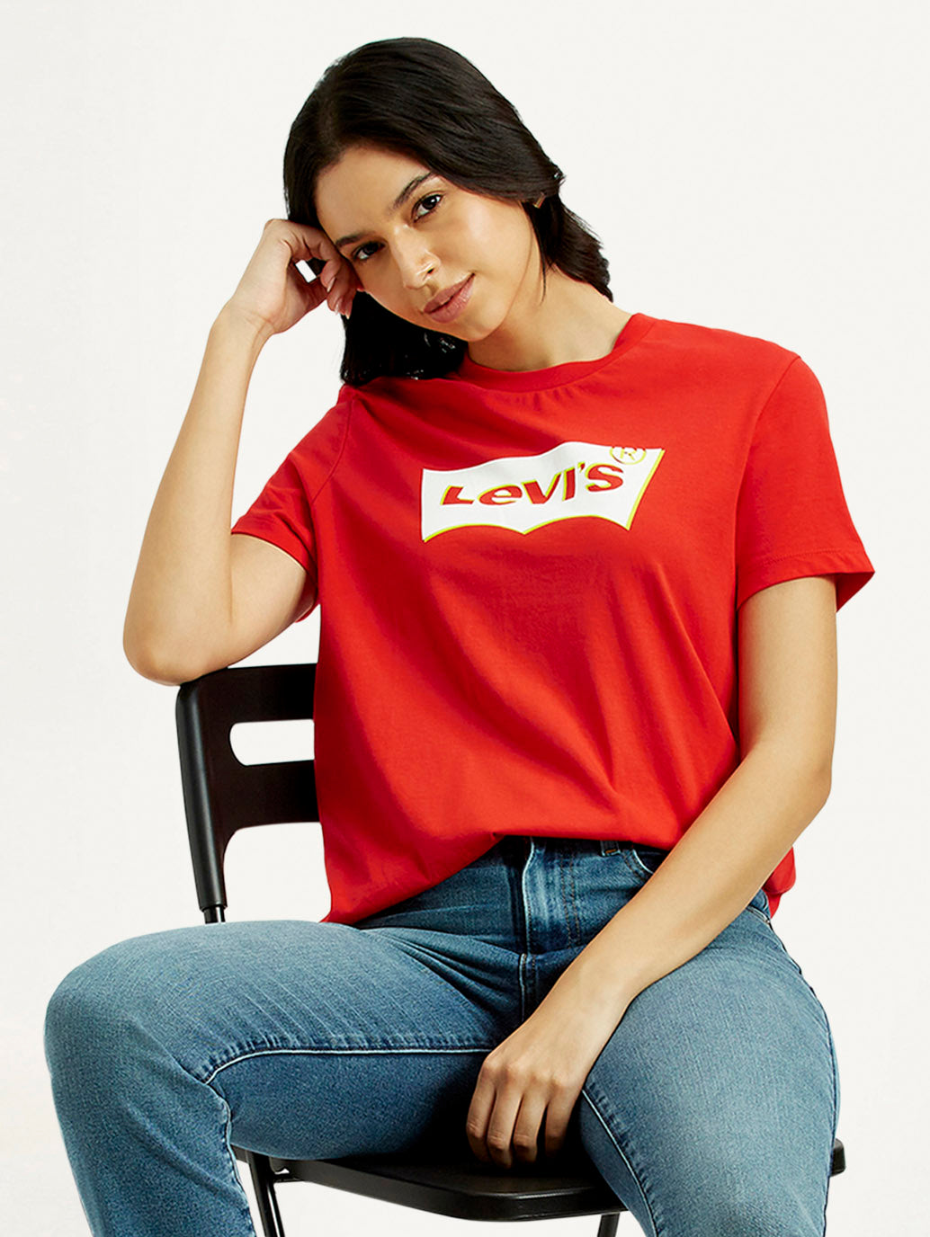 Women's Typography Relaxed Fit T-Shirt - Styleshot View