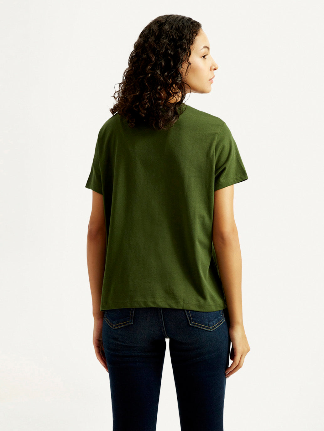 Women's Typography Crew Neck T-shirt - Back View