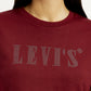 Women's Typographic Print Maroon Relaxed Fit T-shirt - Detail View