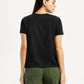 Women's Graphic Print Black Relaxed Fit T-shirt - Back View