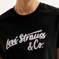 Women's Typography Black Crew Neck T-shirt - Detail View