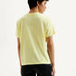Women's Graphic Print Yellow Crew Neck T-Shirt - Back View