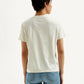 Women's Brand Logo Off-White Crew Neck T-Shirt - Back View