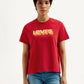 Women's Brand Logo Red Crew Neck T-Shirt - Front View
