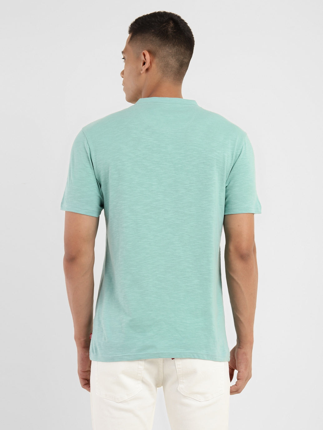 Men's Solid Henley Neck T-shirt