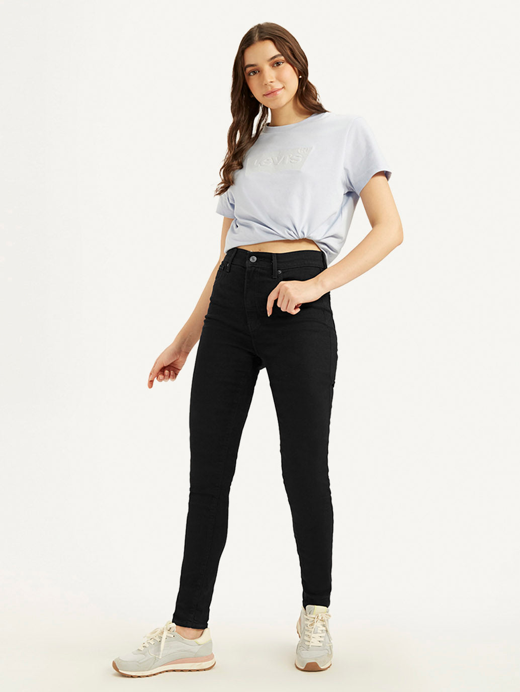 Women's Black Mile High Skinny Fit High Rise Jeans - 877126c45bb5e45b06a26b4af4707e5b View