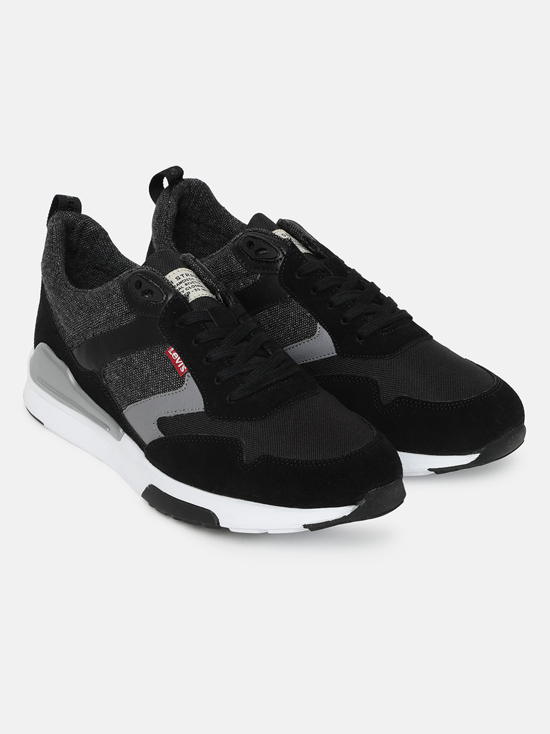 Men's Black and Grey Colorblock Shoes – Levis India Store