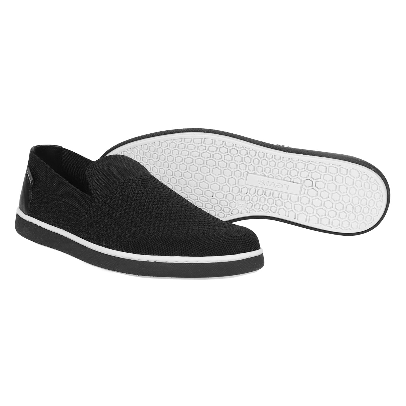 Men's Black Solid Slip-on Sneaker