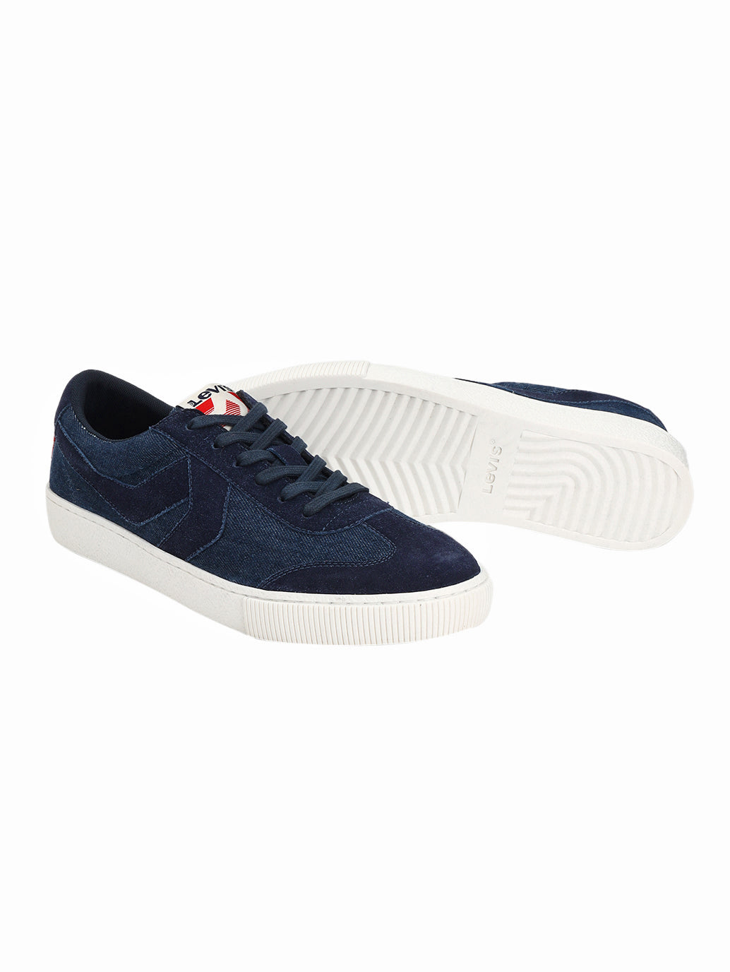 Men's Blue Solid Sneakers - Top View