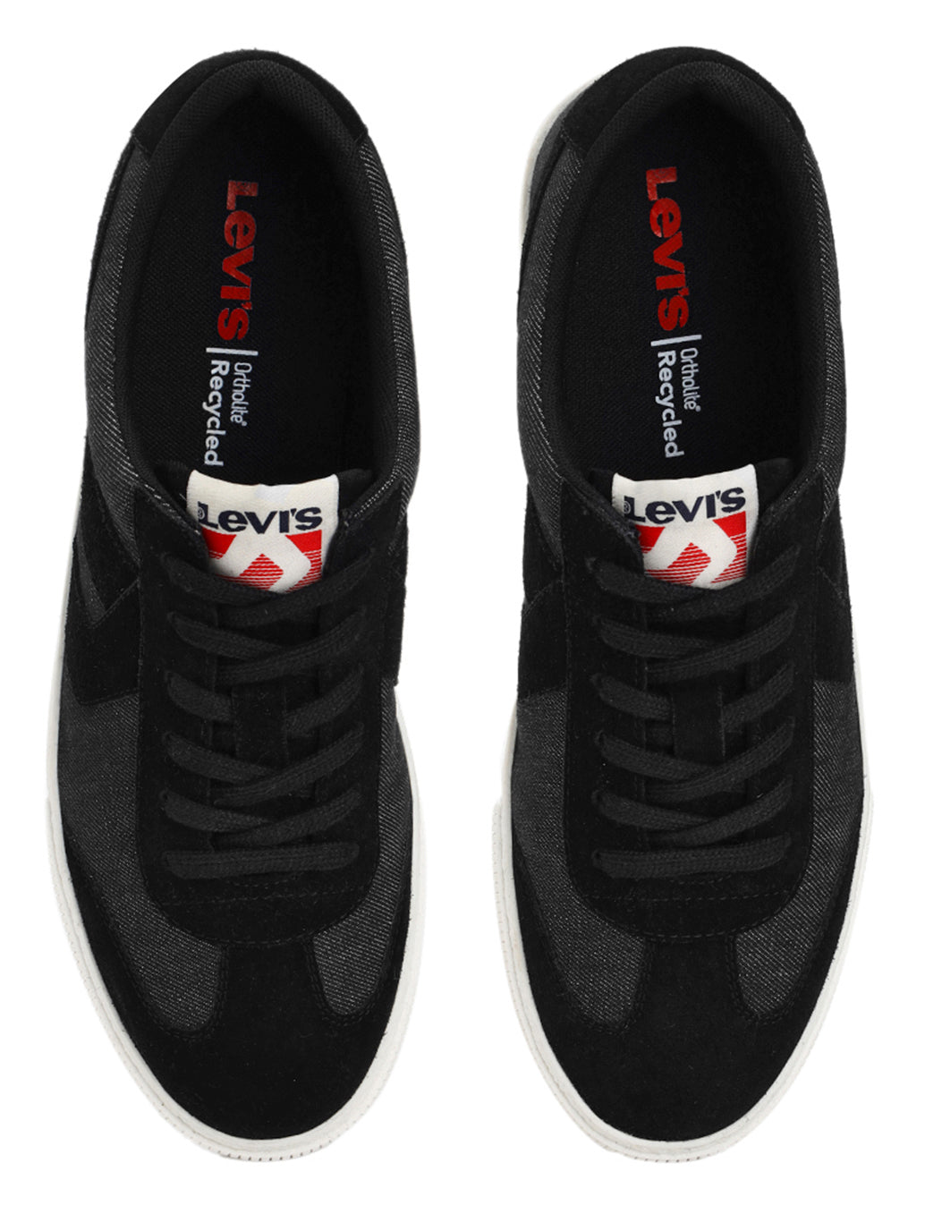 Men's Black Colorblock Sneakers - FrontSet View