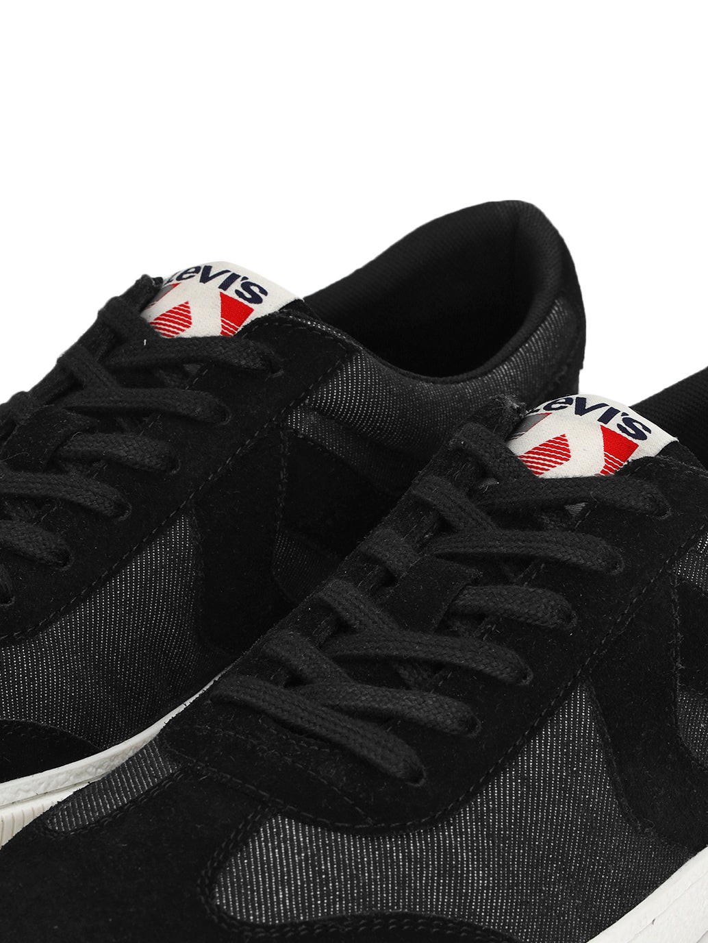 Men's Black Colorblock Sneakers - Detail View