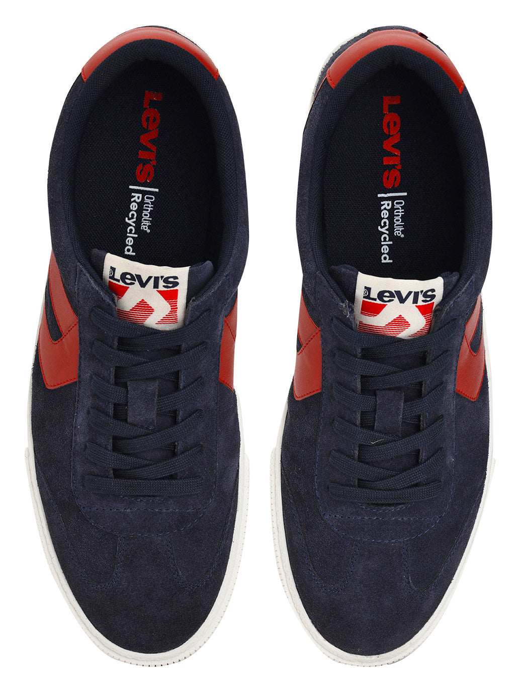 Men's Dark-Blue Colorblock Sneakers - FrontSet View
