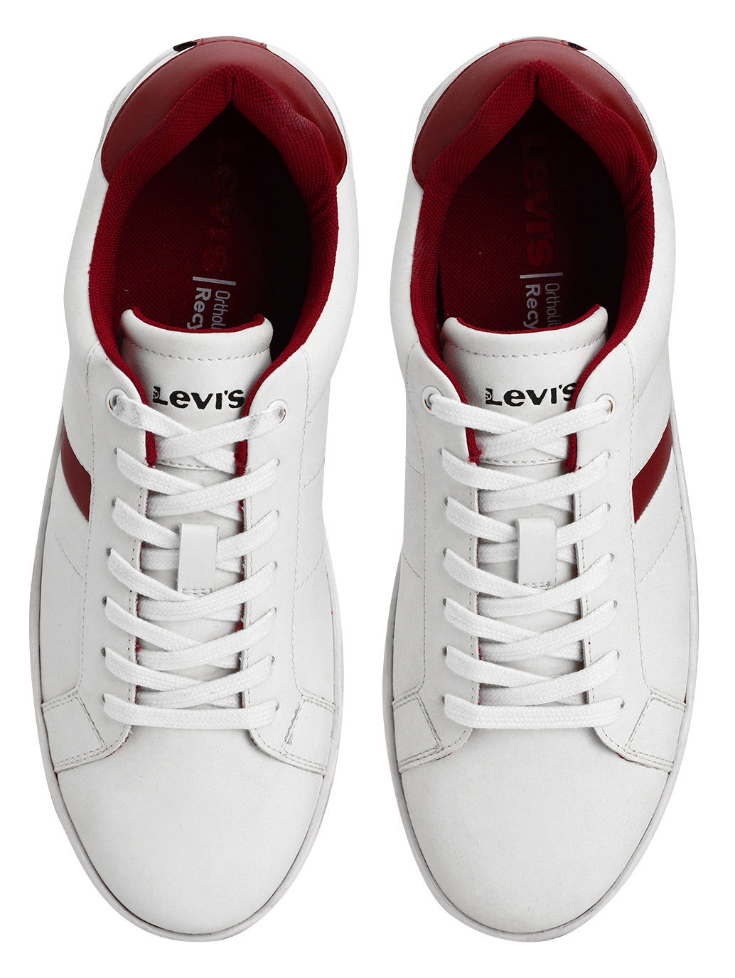 Men's White Colorblock Sneakers - FrontSet View