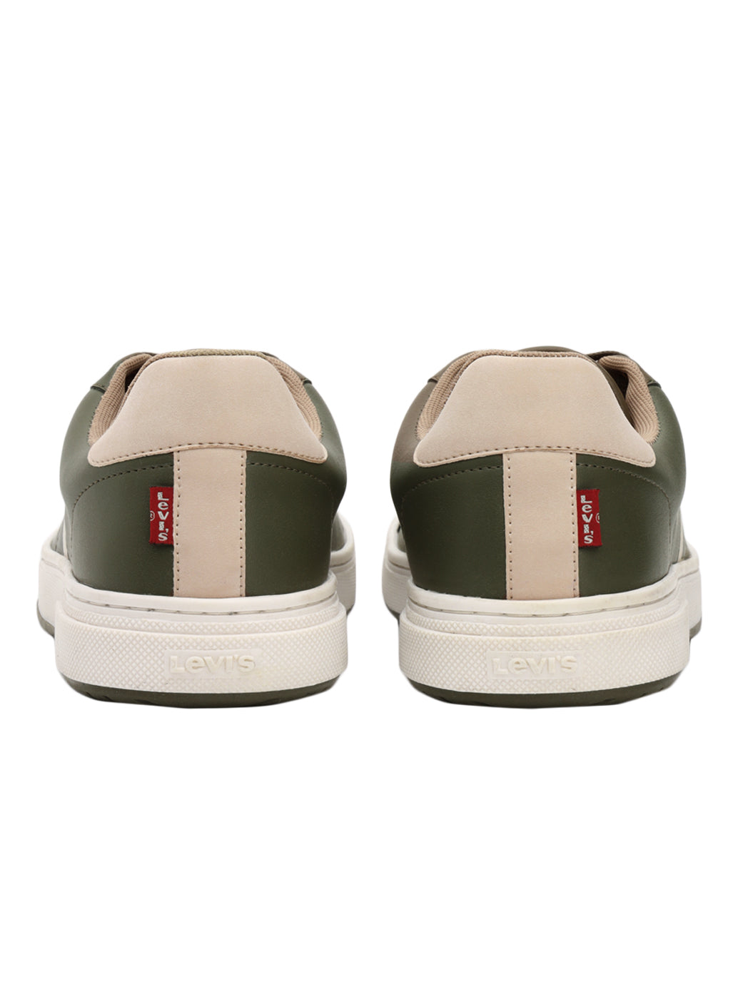 Men's Olive Colorblock Sneakers - Back View